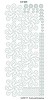 Stickervel Bloemornament Zilver