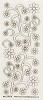 Stickervel bloemtak Transparant Goud