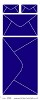 Stickervel Envelop transparant goud