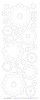 Stickervel bloemen transparant goud