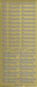 Stickervel Starform Met Oprechte Deelneming Goud
