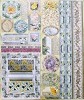 Joy embossed sticker 10 bloemen geel
