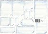 Marjoleine knipvel A4 memo blauw