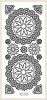 Stickervel Starform Bloemen in cirkel Zwart