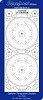 Borduurstickervel star3193 cirkels transparant goud