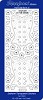 Borduurstickervel star3191 corset transparant zilver