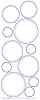 Stickervel cirkels transparant goud