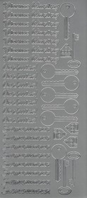 Stickervel Nieuwe Woning/Samenwonen/Verhuisd Zilver