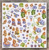 3D Knipvel 30x30cm Konijntjes blauw - knip/BCP261299BG
