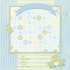 Scrapbook banner frog embossed paper