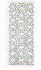 Borduurstickervel star3213 blaadje en bloemetje transparant goud