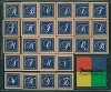 Stempelbox set hout alfabet incl. 4 kleuren pad - stem/121131321