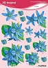F & F 030 knipvel A5 blauwe bloemen