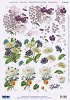 Stansvel A4 paarse bloemen