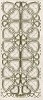 Stickervel Transparant bloem/hart glitter goud
