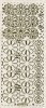 Stickervel glitter transparant bloemen goud