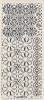 Stickervel glitter transparant bloemen zilver