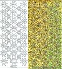 Stickervel Starform Bloemen retro Holografisch Goud