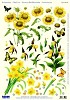 Stansvel A4 Gele bloemen