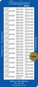 Stickervel starform Succes goud