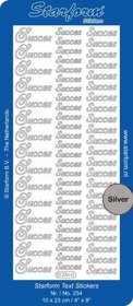 Stickervel starform Succes zilver