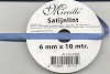 Satijnlint Mireille 6 mm x 10 mtr. Blauw