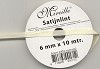 Satijnlint Mireille 6 mm x 10 mtr. Creme