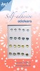 Joy! zelfklevende beads hart zilver-goud 5 mm