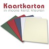 Kaarten kartonblok A5 Kerstkleuren 50 vel 5 kleuren