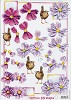 MD Knipvel A4 Tiny lila bloemen