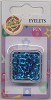 Make Me Eyelets fun-figuren metallic blauw 5-8 mm.