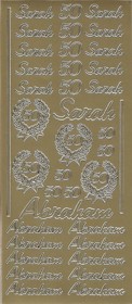 Stickervel Abraham en Sara 50 jaar Goud