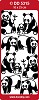 Stickervel Doodey panda goud