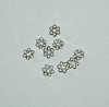 Kleine kralenkapjes 7mm zilver 25 stuks