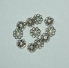 Middel kralenkapjes 10mm zilver 25 stuks