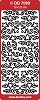 Stickervel Kerst Hoekjes ornament zilver