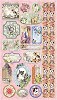 Joy embossed glitter sticker katten 
