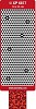 Stickervel Doodey Polka Stippen Holografisch rood