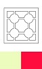 Romak vierkante kaarten Quattro banner rond Ivoor-Rood - kaart/112311/4952