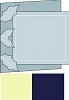 Romak vierkante kaarten Hulst Ivoor-Blauw - kaart/112311/5002