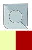 Romak vierkante kaarten Rond Ivoor-Rood - kaart/112311/5008