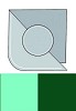 Romak vierkante kaarten Rond Groen-Mint - kaart/112311/5009
