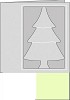 Romak vierkante kaarten Kerstboom Wit-Ivoor - kaart/112311/5025
