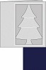 Romak vierkante kaarten Kerstboom Wit-Blauw - kaart/112311/5027