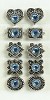 Strass Ornamentjes 10mm Kristal Light Sapphire 10 stuks  - actie/117466/0022