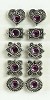 Strass Ornamentjes 10mm Amethyst 10 stuks  - actie/117466/0023