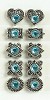Strass Ornamentjes 10mm Kristal Aqua 10 stuks  - actie/117466/0024