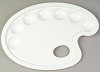 Schilders palet kunststof Ovaal 28x19 cm.