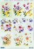 Stansvel A4 blauwe bloemen