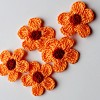 crochet oranje-donkerbruin